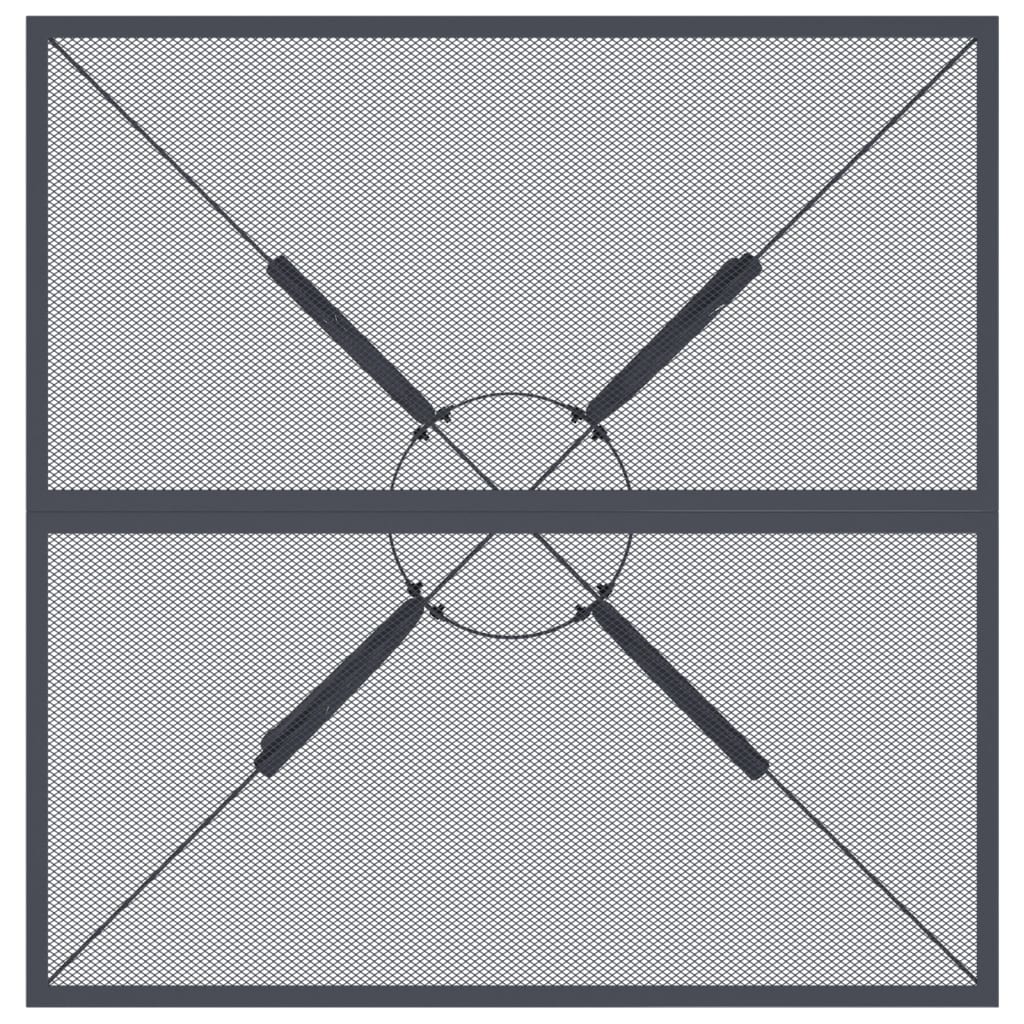HKH Mesa de Jardim 80x80x72,5 Cm Malha de Aço - Antracite