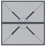 HKH Mesa de Jardim 80x80x72,5 Cm Malha de Aço - Antracite
