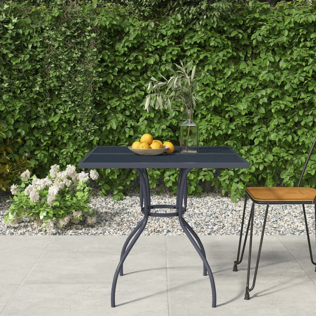 HKH Mesa de Jardim 80x80x72,5 Cm Malha de Aço - Antracite