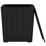 HKH Mesa de Jardim com Tampa Removível Polipropileno - Preto