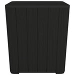 HKH Mesa de Jardim com Tampa Removível Polipropileno - Preto