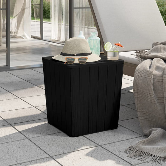 HKH Mesa de Jardim com Tampa Removível Polipropileno - Preto