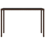 HKH Conjunto de Jantar de Jardim em Vime de 6 peças com Almofadas - Castanho