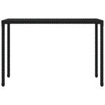 HKH Conjunto de Jantar de Jardim em Vime de 6 peças com Almofadas - Preto