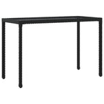 HKH Conjunto de Jantar de Jardim em Vime de 6 peças com Almofadas - Preto