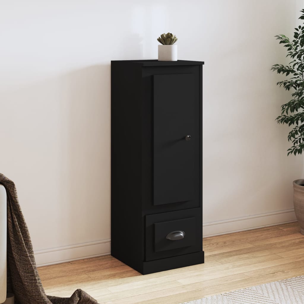 Aparador alto HKH de madera DM 36 X 35,5 X 103,5 Cm - Negro