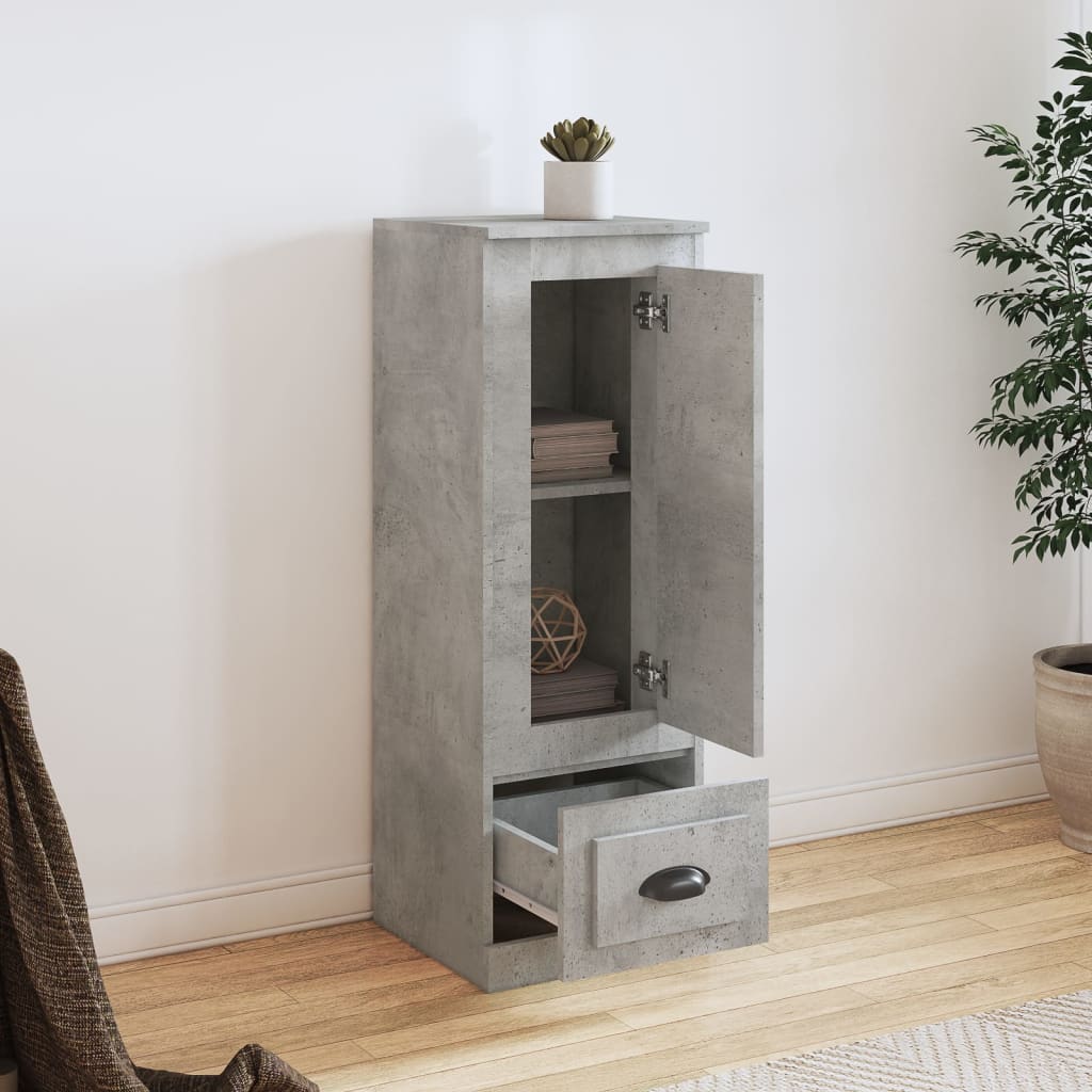 Aparador alto HKH de derivados de madera 36 x 35,5 x 103,5 cm - Gris-Cemento