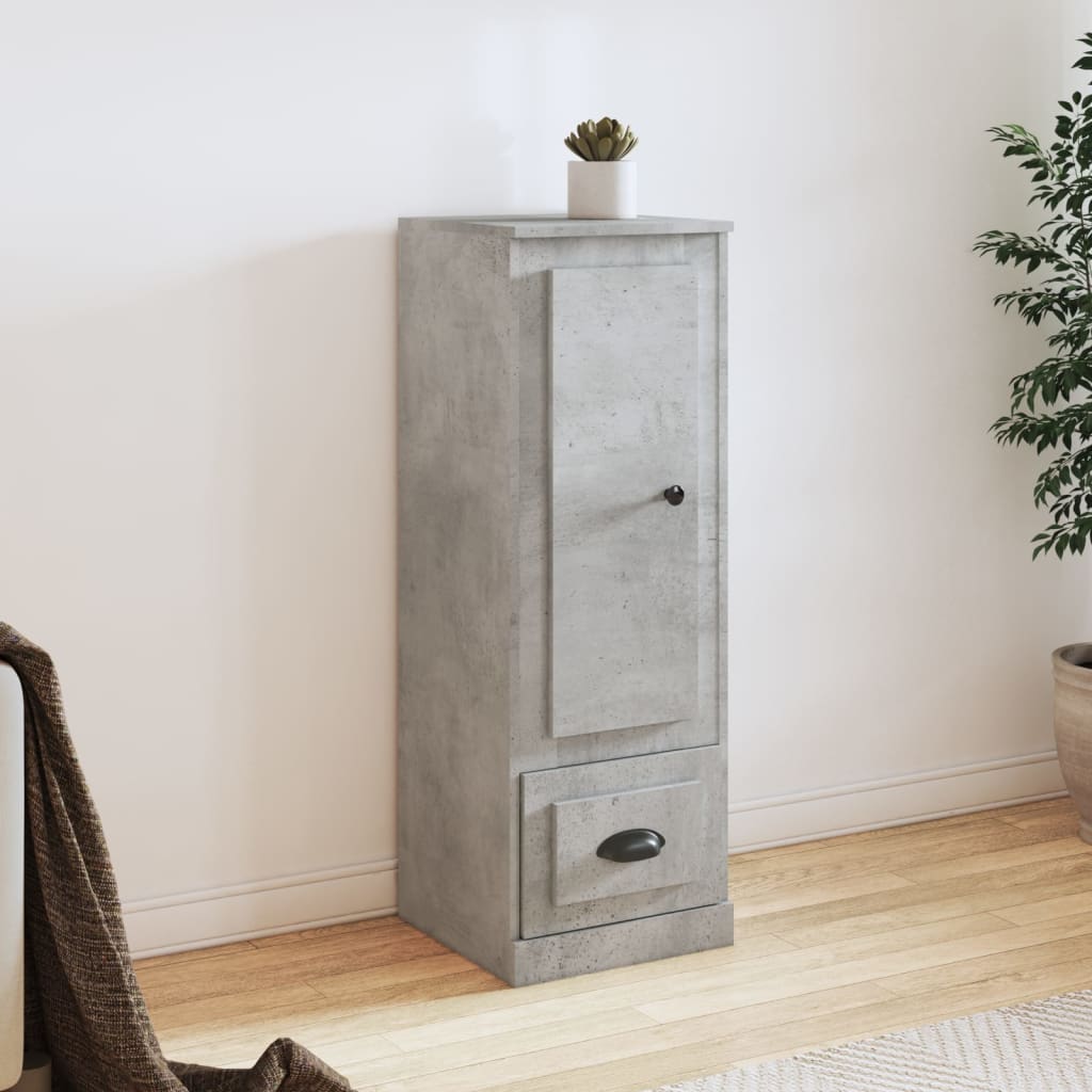 Aparador alto HKH de derivados de madera 36 x 35,5 x 103,5 cm - Gris-Cemento