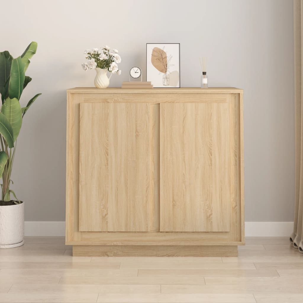 Aparador clásico HKH en derivados de madera 80 x 34 x 75 cm - Roble Sonoma