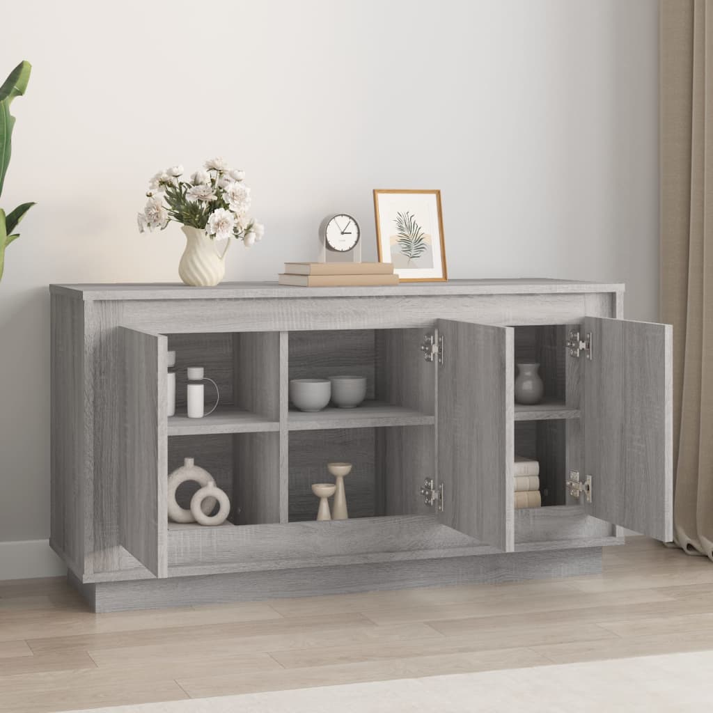 Aparador Clásico HKH de aglomerado de madera 102 x 35 x 55 cm - Gris Sonoma
