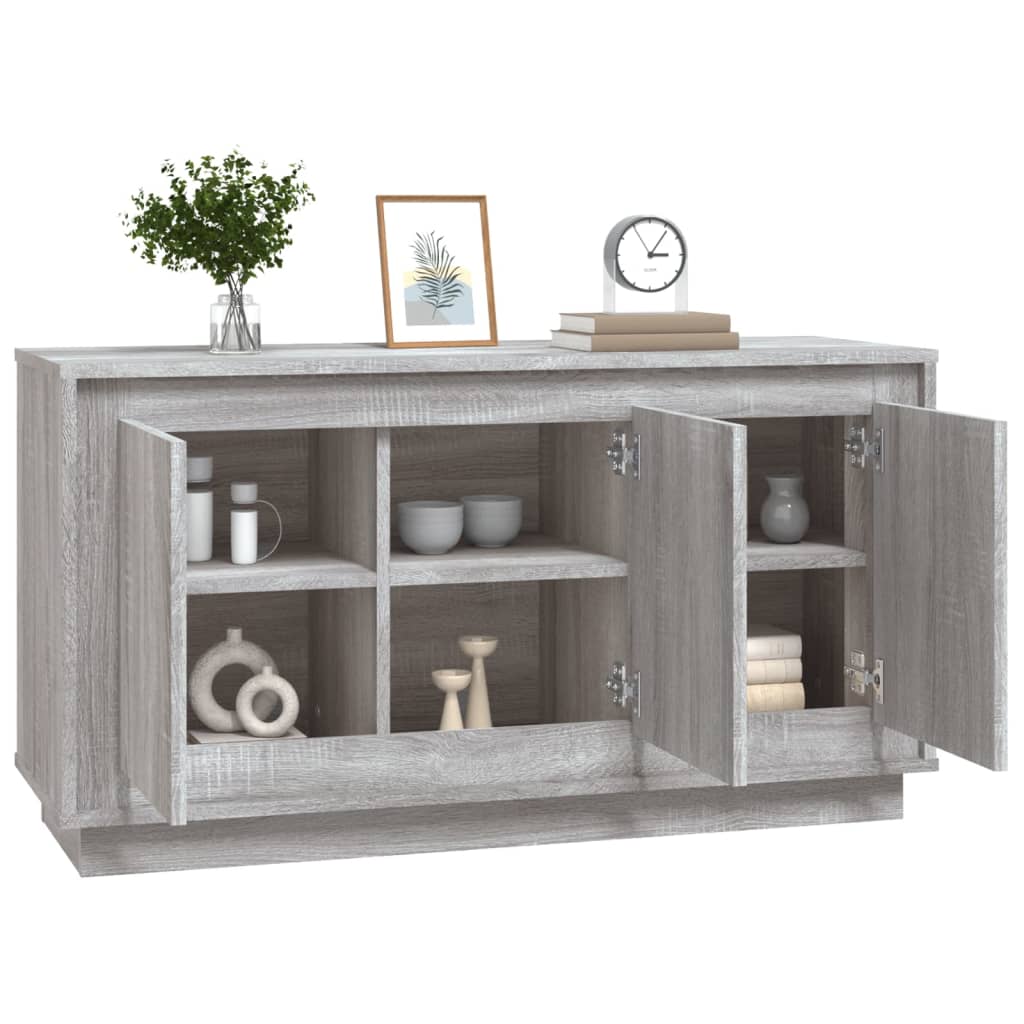 Aparador Clásico HKH de aglomerado de madera 102 x 35 x 55 cm - Gris Sonoma