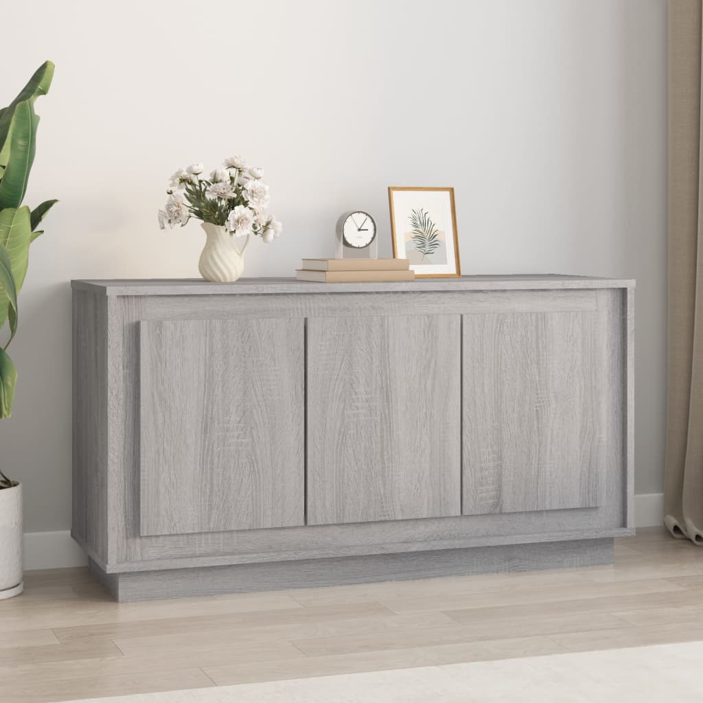 Aparador Clásico HKH de aglomerado de madera 102 x 35 x 55 cm - Gris Sonoma