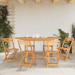 HKH Mesa de Jardim Extensível 110- Teca Maciça - Marrom