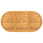 HKH Mesa de Jardim Extensível 110- Teca Maciça - Marrom