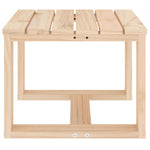 HKH Mesa de Apoio P/ Jardim 40x38x28,5 Cm Madeira de Pinho Maciça - Marrom
