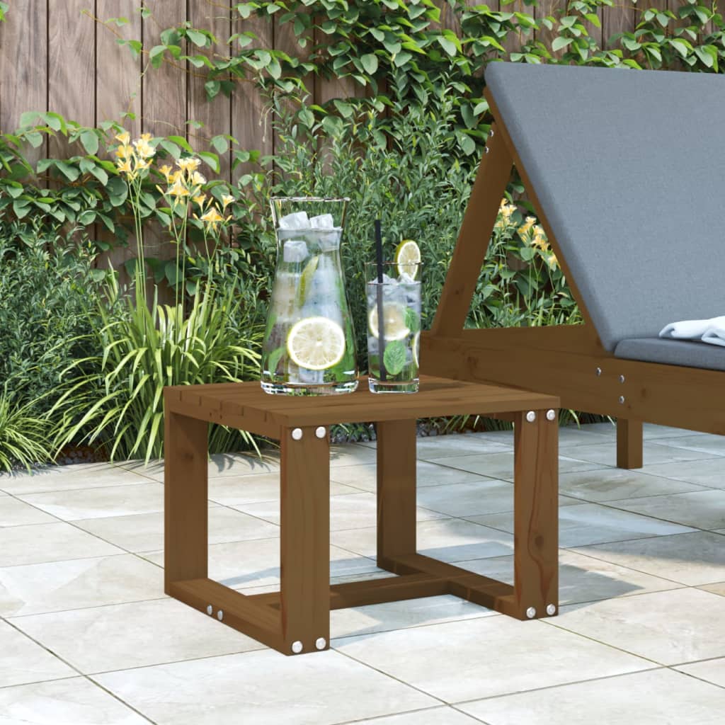 HKH Mesa de Apoio P/ Jardim 40x38x28,5 Cm Pinho Maciço Castanho-mel - Marrom