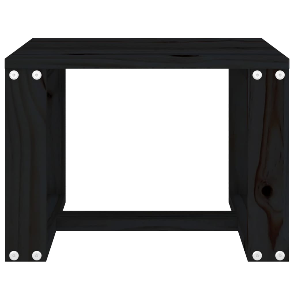 HKH Mesa Auxiliar para Jardín 40x38x28,5 cm Pino Macizo - Negro