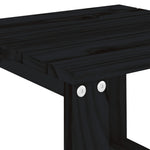 HKH Mesa de Apoio P/ Jardim 40x38x28,5 Cm Pinho Maciço - Preto