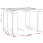 HKH Mesa de Apoio P/ Jardim 40x38x28,5 Cm Pinho Maciço - Preto