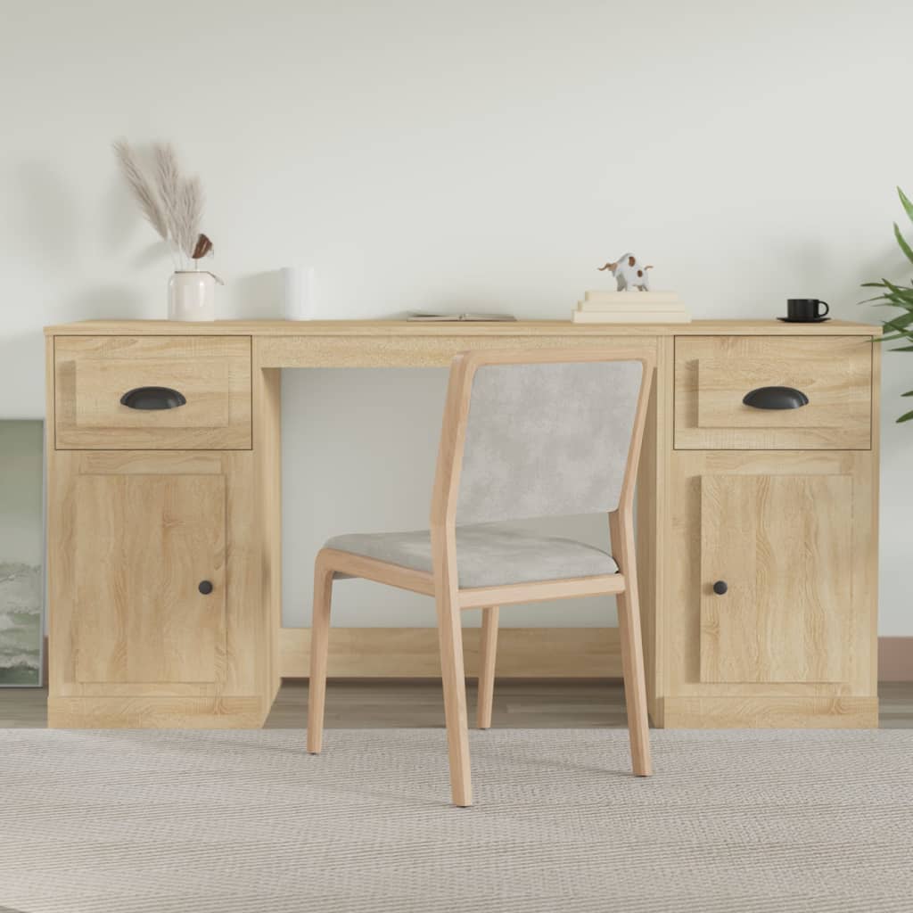 HKH Escritorio con Mueble Derivados de Madera en Madera Roble Sonoma