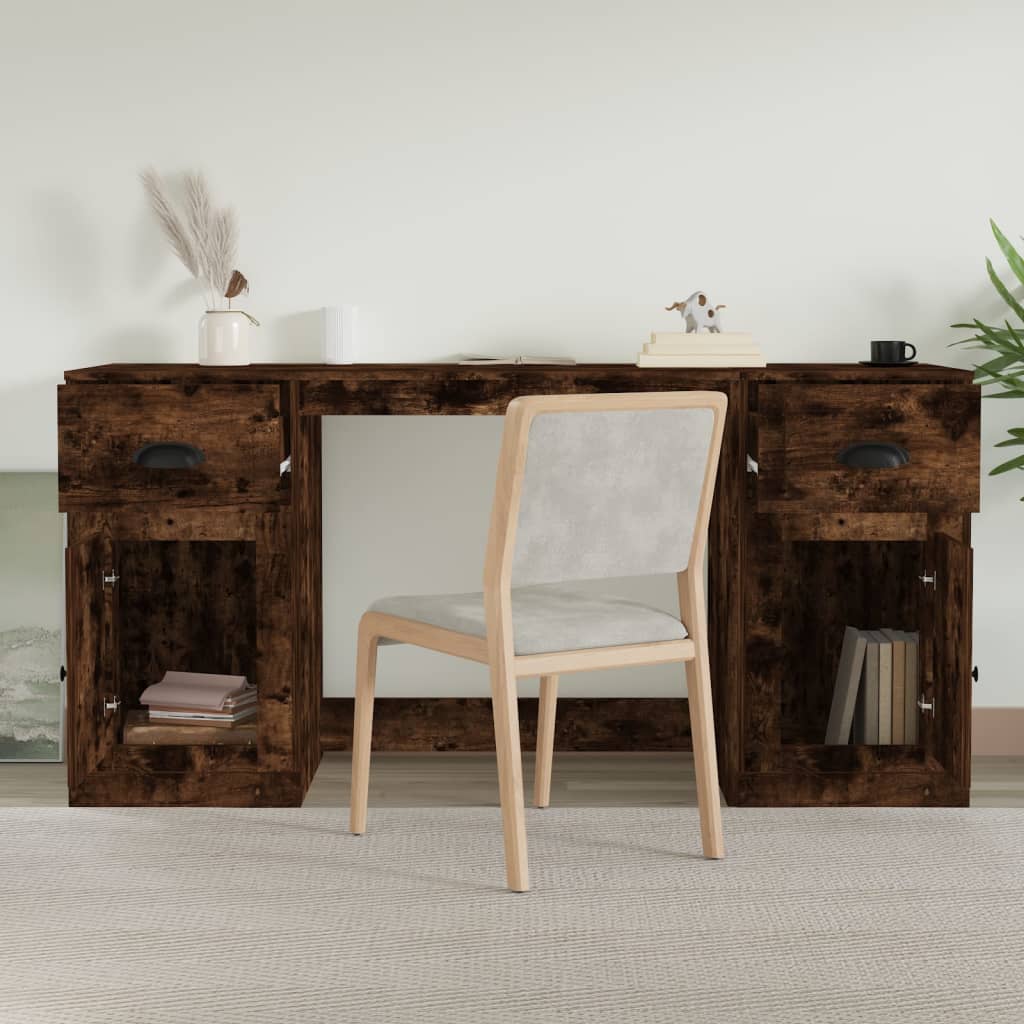 Escritorio HKH con mueble Derivados de Madera en Madera Roble Ahumado