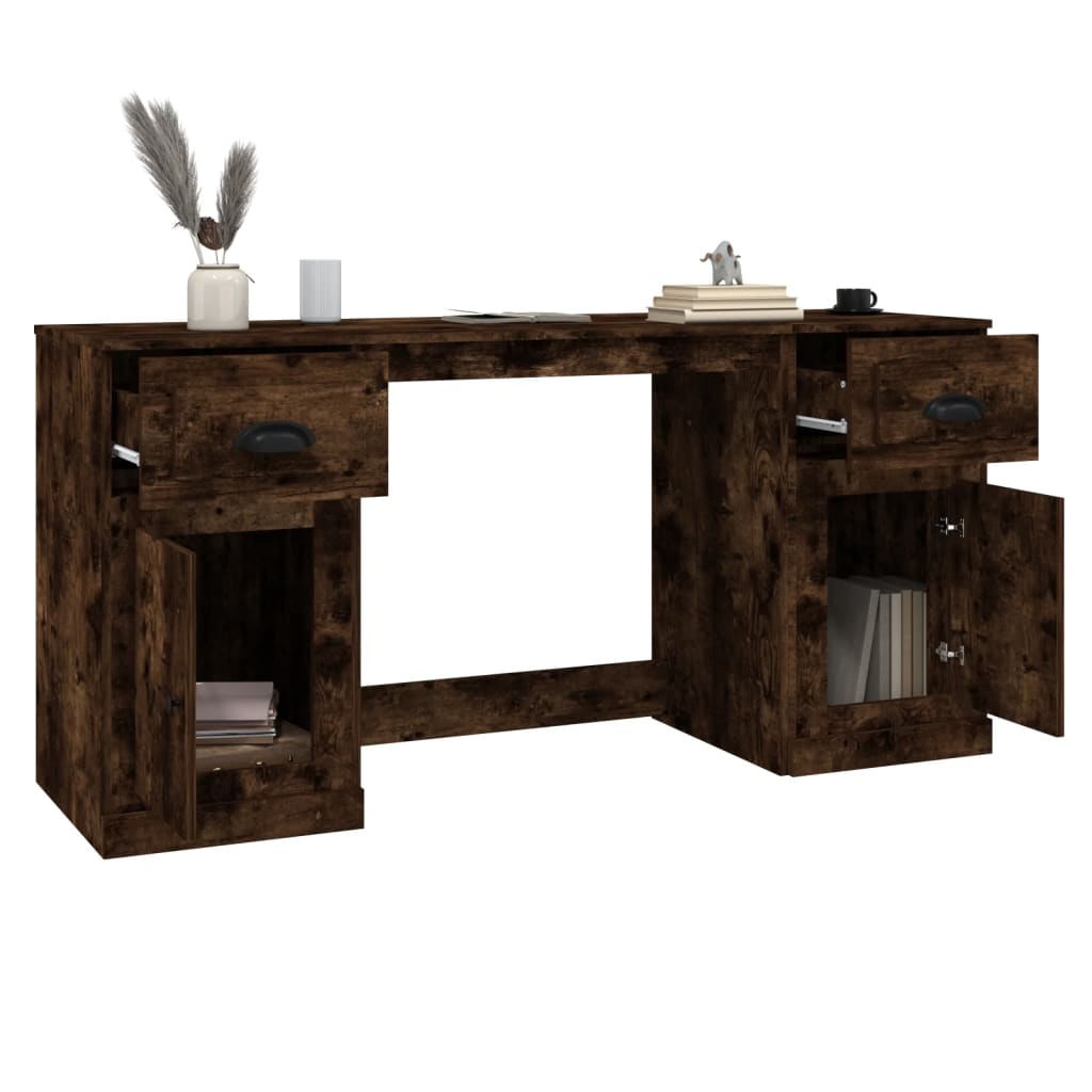 Escritorio HKH con mueble Derivados de Madera en Madera Roble Ahumado