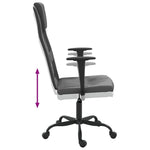 HKH Silla de Oficina de Malla/Piel Sintética Ajustable - Gris