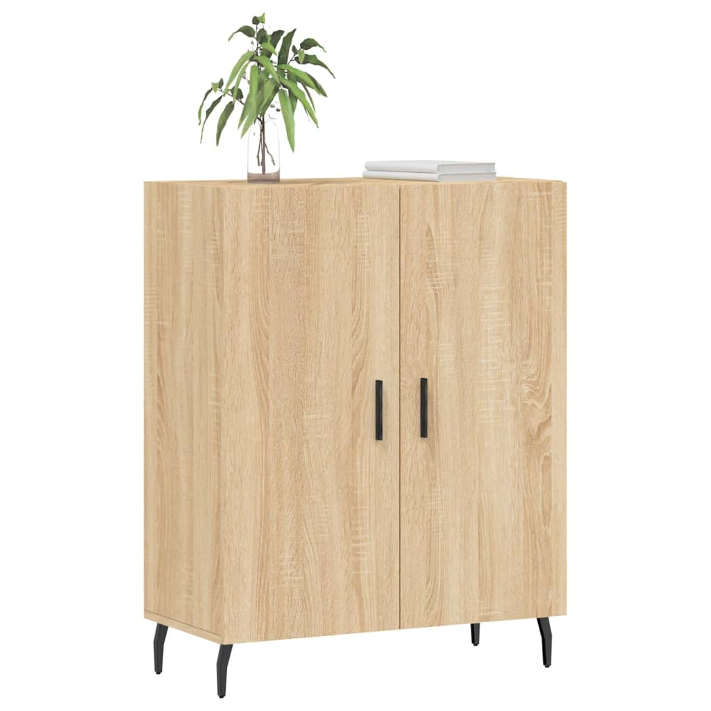 Aparador clásico HKH de madera, metal 69,5 x 34 x 90 cm - Roble Sonoma