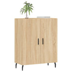 Aparador clásico HKH de madera, metal 69,5 x 34 x 90 cm - Roble Sonoma