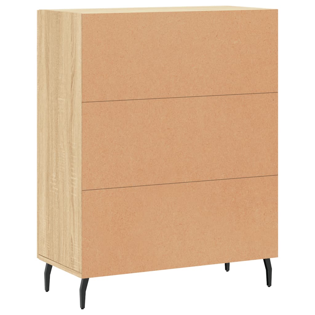 Aparador clásico HKH de madera, metal 69,5 x 34 x 90 cm - Roble Sonoma