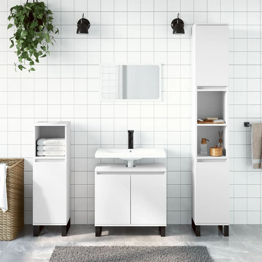 HKH Armário Casa de Banho - 30x30x190 Cm - Branco