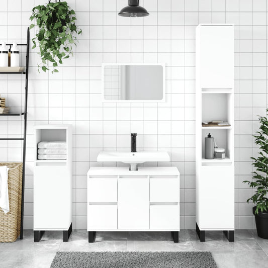 HKH Armário Casa de Banho - 30x30x100 Cm - Branco