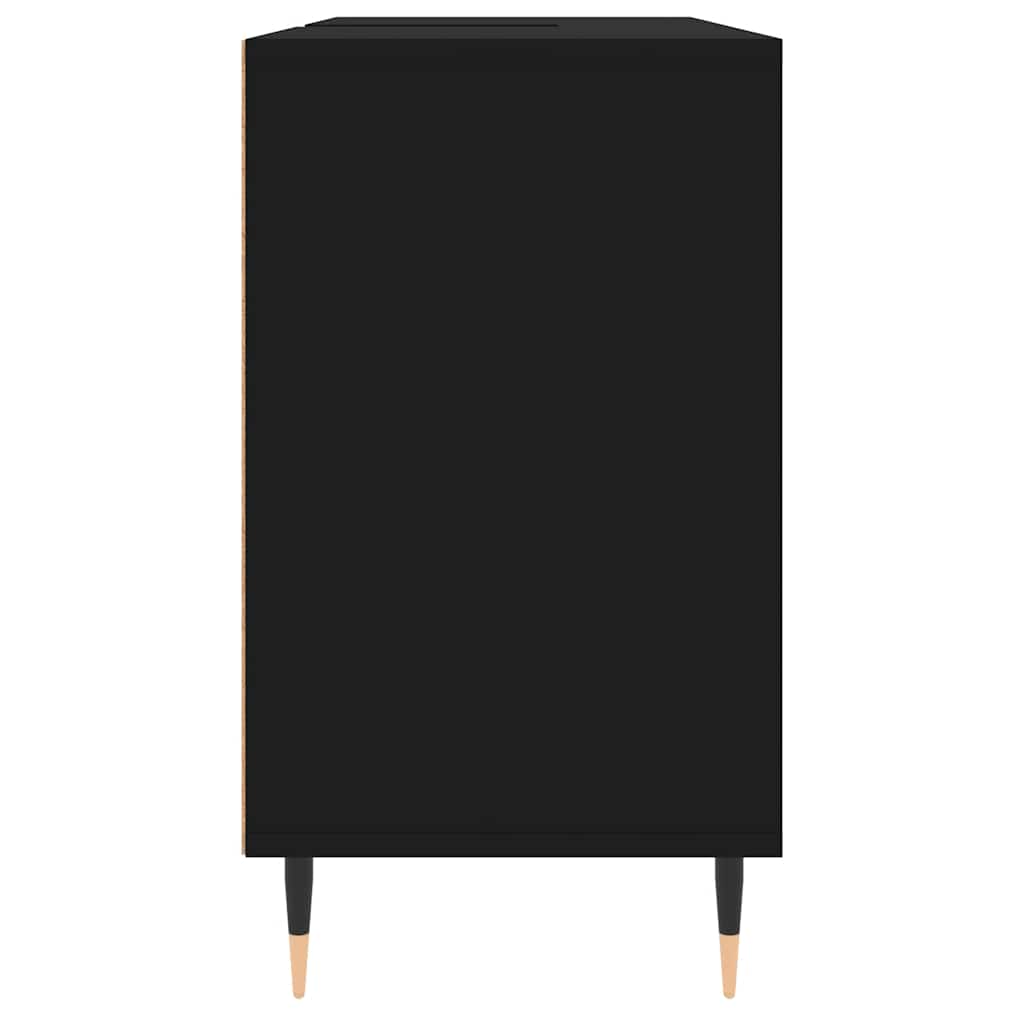 HKH Armário de Casa de Banho - 80x33x60 Cm - Preto