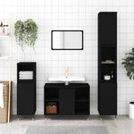 HKH Armário de Casa de Banho - 80x33x60 Cm - Preto