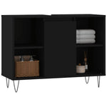 HKH Armário de Casa de Banho - 80x33x60 Cm - Preto
