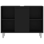 HKH Armário de Casa de Banho - 80x33x60 Cm - Preto