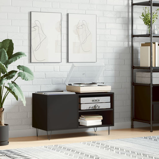HKH Armário para Discos - 85x38x48 Cm - Preto