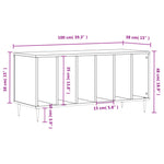 HKH Armario para Discos - 100x38x48 Cm - Negro
