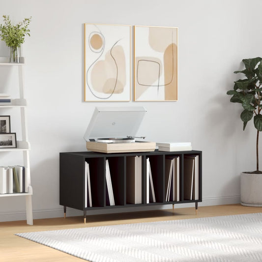 HKH Armário para Discos - 100x38x48 Cm - Preto