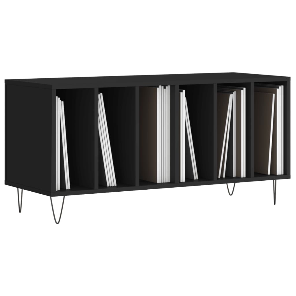 HKH Armario para Discos - 100x38x48 Cm - Negro