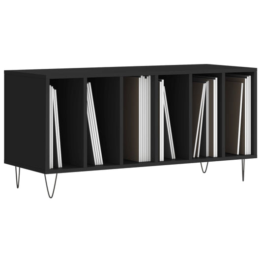 HKH Armário para Discos - 100x38x48 Cm - Preto