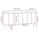 HKH Armario para Discos - 100x38x48 Cm - Negro
