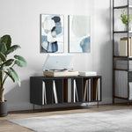 HKH Armario para Discos - 100x38x48 Cm - Negro