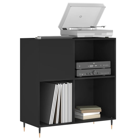HKH Armário para Discos - 84,5x38x89 Cm - Preto