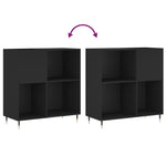 HKH Armario para Discos - 84,5x38x89 cm - Negro