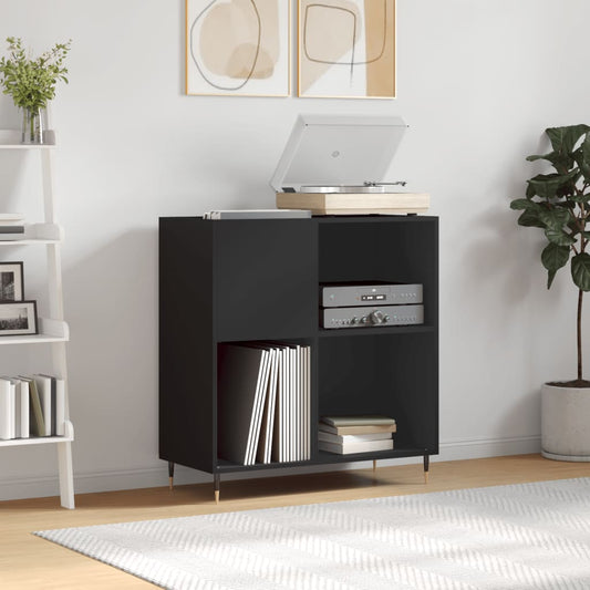 HKH Armário para Discos - 84,5x38x89 Cm - Preto