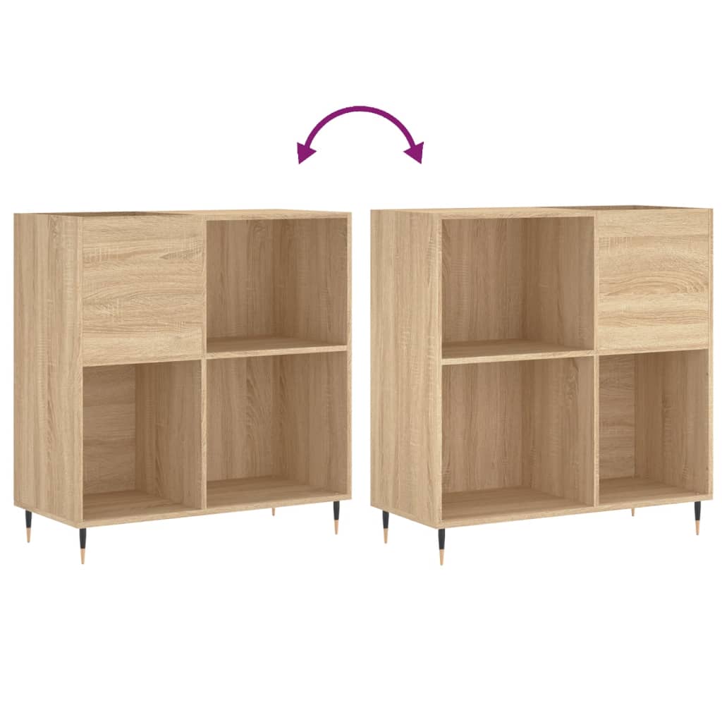 HKH Armário P/ Discos em Carvalho Sonoma - 84,5x38x89 Cm