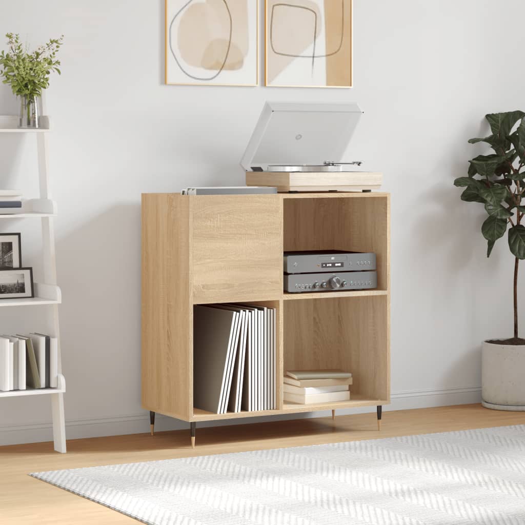 HKH Armario para Discos en Roble Sonoma - 84,5x38x89 cm