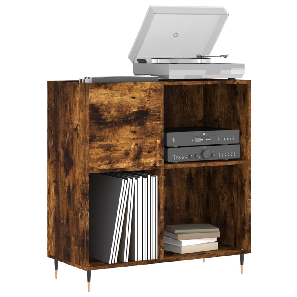 Armario HKH para discos en roble ahumado - 84,5x38x89 Cm