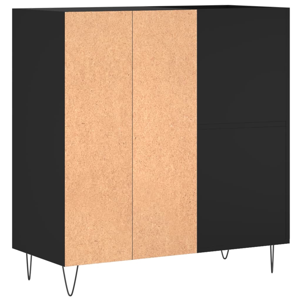 HKH Armario para Discos - 84,5x38x89 cm - Negro